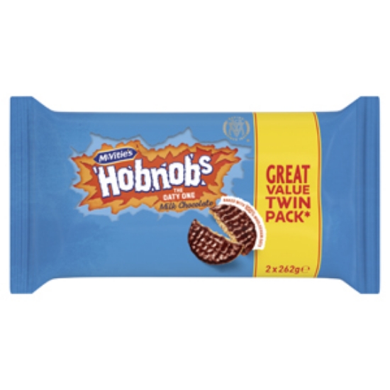 Picture of McVities HobNob Milk Choc (262gx2)Twin  x6
